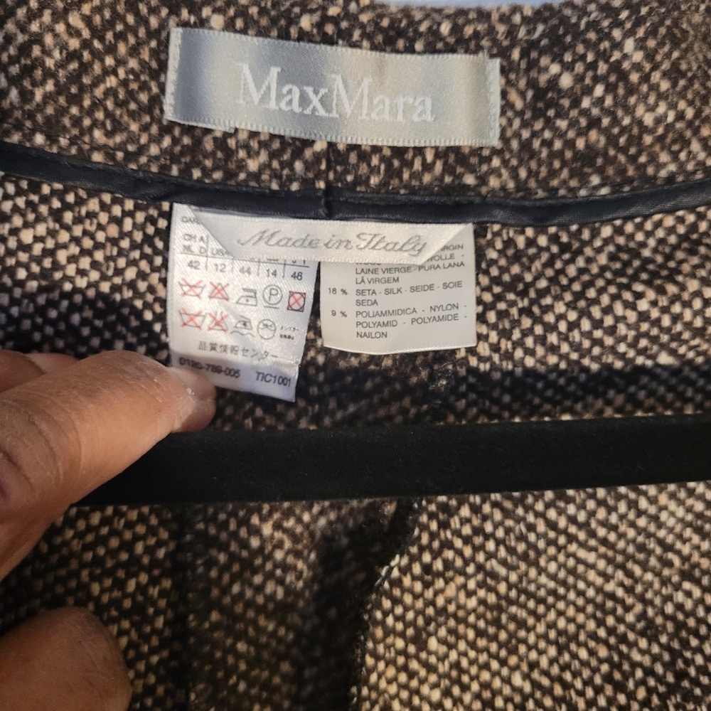 Max Mara Tweed Slacks Made In Italy US S12 - Picture 5 of 5